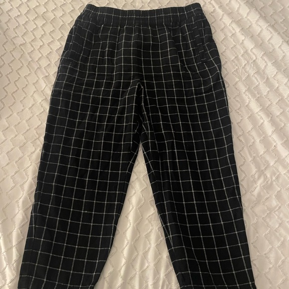 Madewell Pull-On Tapered Pants in Plaid 100% Cotton - Picture 6 of 7